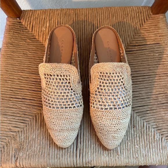 Robert Clergerie Antes Slide 39 9 Raffia Slide NEW - Picture 1 of 7